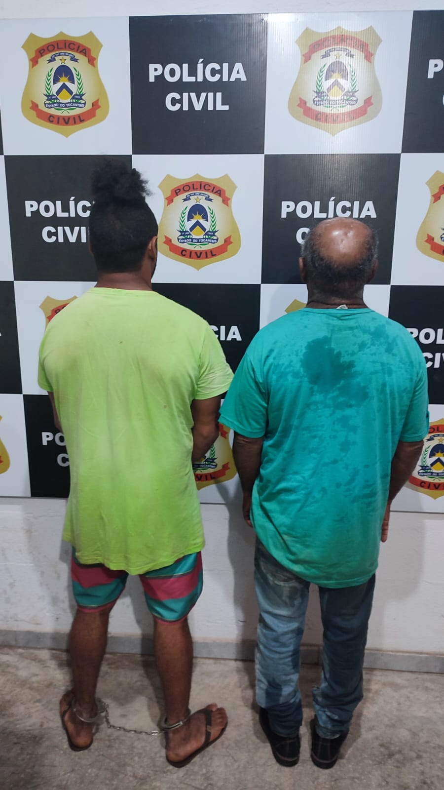 Pai e filho são presos durante ação da Polícia Civil no interior do Tocantins