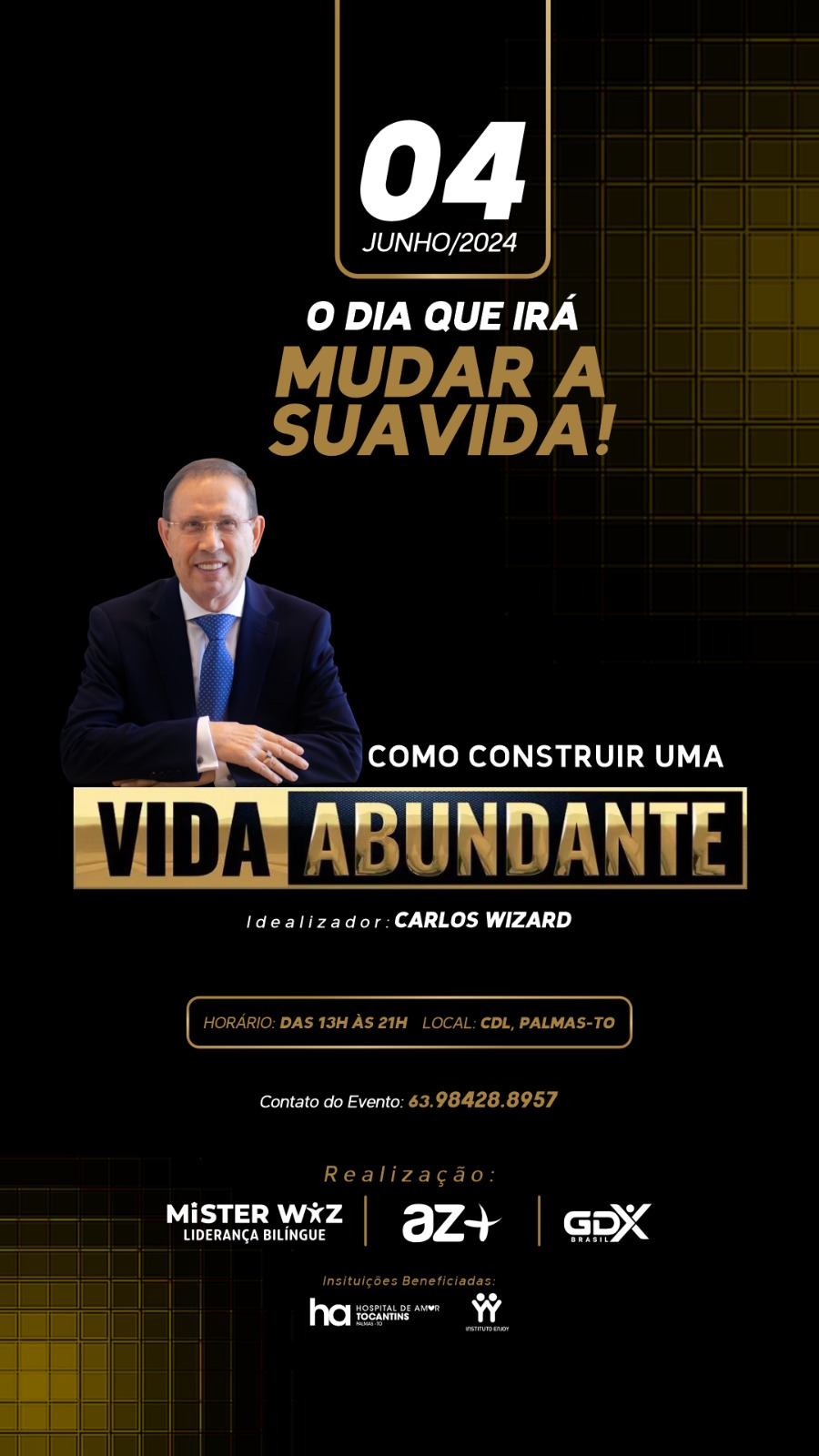 Palmas receberá Carlos Wizard no maior evento de empreendedorismo solidário do Brasil