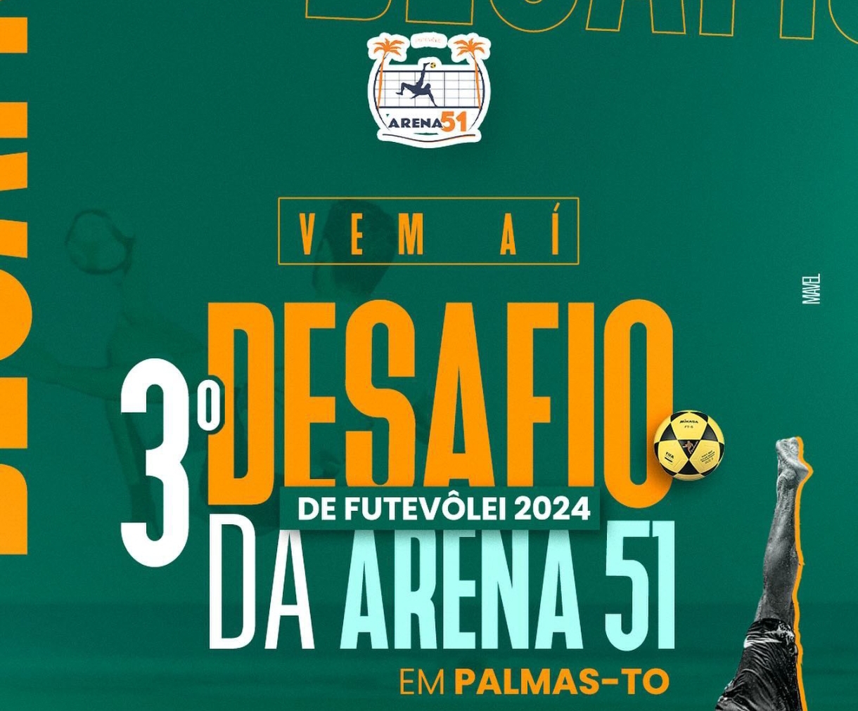 Arena 51 promove 3º desafio de futevôlei em Palmas