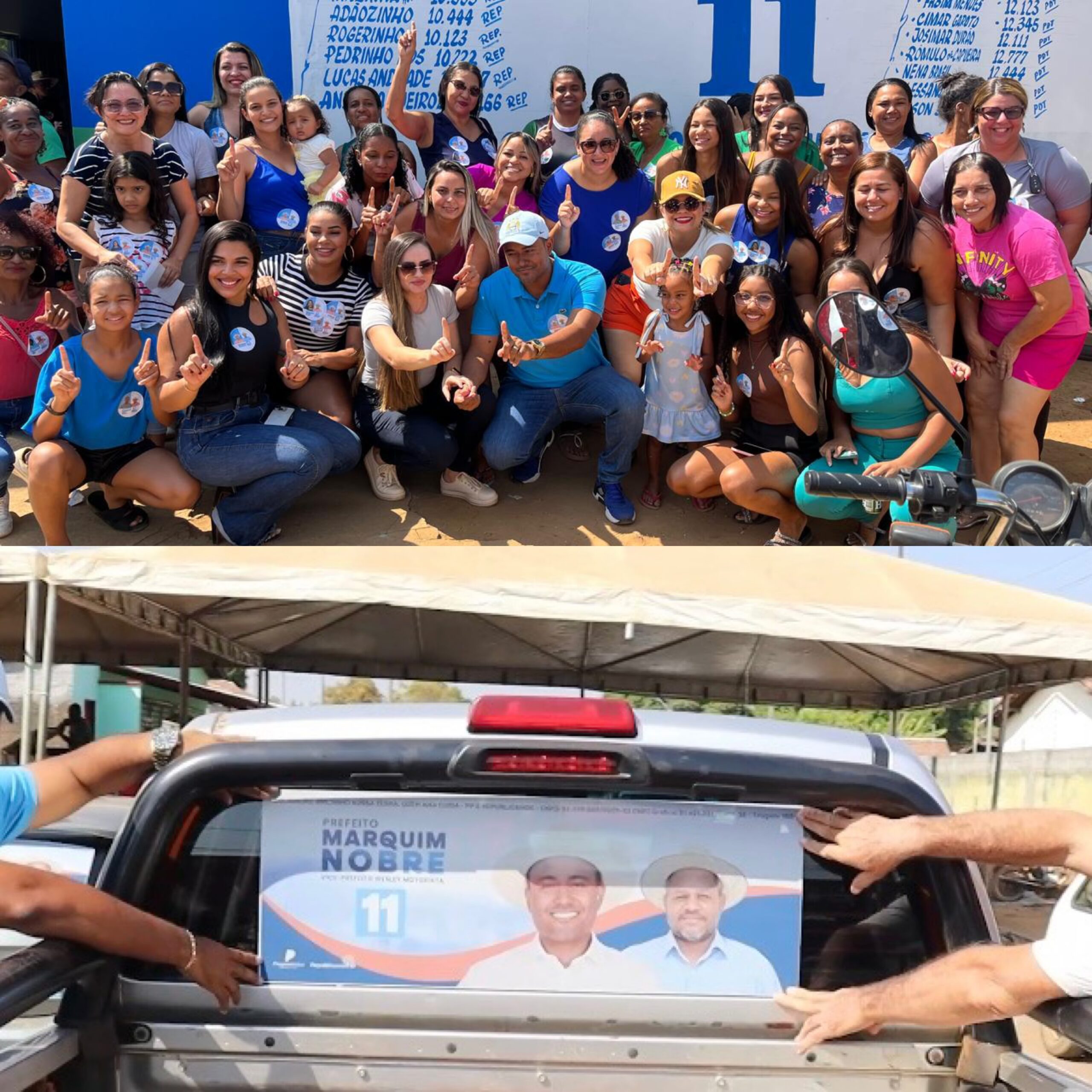 Adesivaço marca inauguração do comitê oficial do prefeito Marquim Nobre, candidato a reeleição em Brejinho; “Juntos vamos fazer mais”