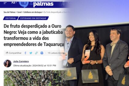 Relembre a matéria que levou o Jornal Sou de Palmas ao 1º lugar na categoria mais concorrida do Prêmio Sebrae de Jornalismo no Tocantins