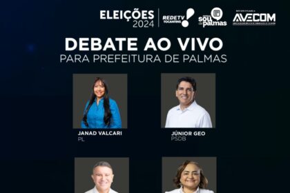 RedeTV Tocantins, Avecom e Jornal Sou de Palmas promovem debate com candidatos à Prefeitura de Palmas