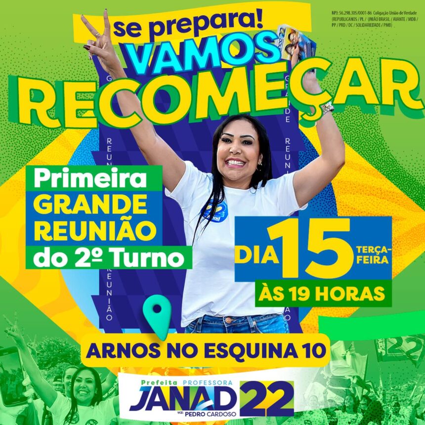 Com Wanderlei, Dorinha e Eduardo, Janad realiza grande reunião na Arno 32 nesta terça-feira (15) em Palmas