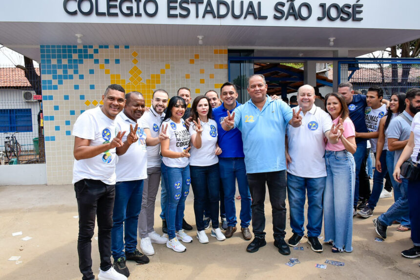 Rodeada de apoiadores, Janad vota em Palmas e diz que acredita em vitória no primeiro turno