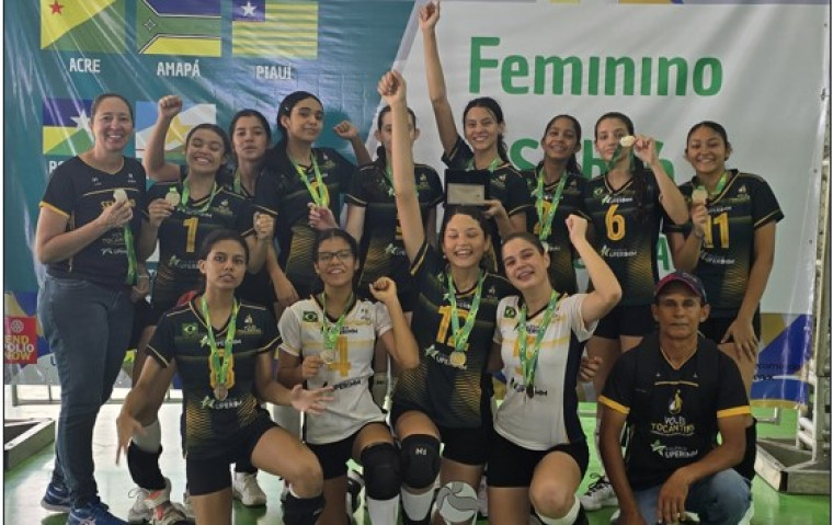 A Seleção Tocantinense Feminina de Voleibol Sub-16 conquista vaga na Primeira Divisão do Vôlei