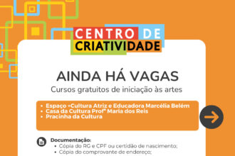 Prefeitura de Palmas prorroga inscrições para cursos gratuitos de artes; veja como participar