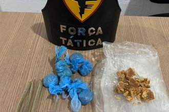 Homem tenta fugir da PM e é preso com maconha, crack e cocaína em Lagoa da Confusão