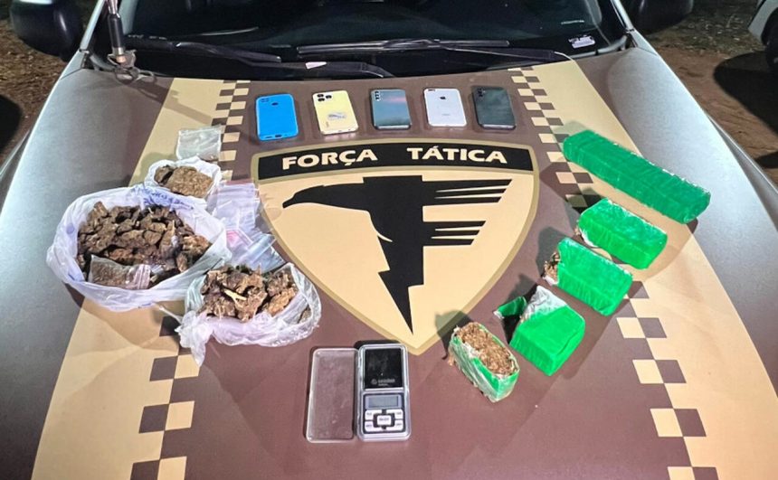 Mulher é presa com mais de um quilo de maconha durante patrulhamento da Polícia Militar na região Sul de Palmas