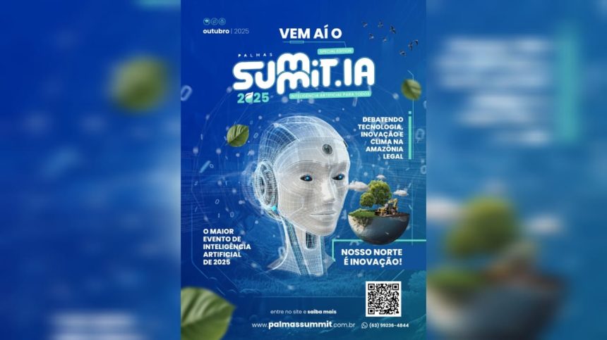 Palmas se prepara para receber o maior evento de inteligência artificial da Amazônia Legal com foco em inovação, clima e sustentabilidade