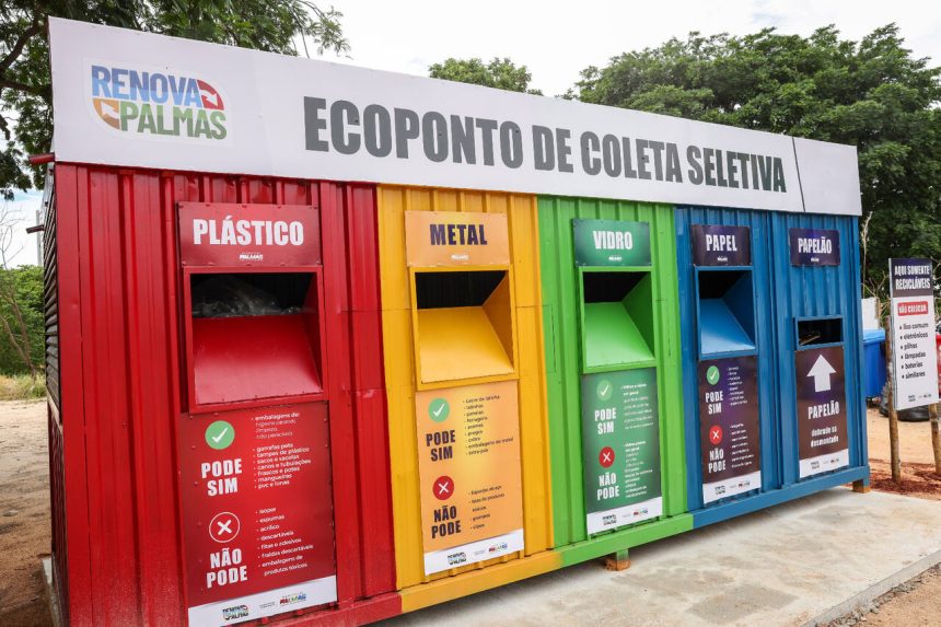 Coleta seletiva em Palmas terá 47 ecopontos até o fim do ano com mais pontos de entrega voluntária