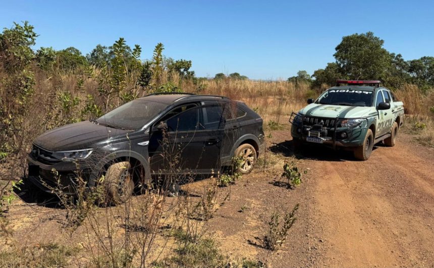 Automóvel com registro de furto é localizado na BR-020 e abandonado em mata durante fuga em Palmas