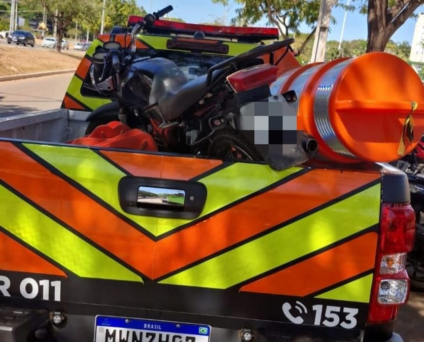 Moto com chassi raspado e cor adulterada é apreendida em ação da Semob e Guarda Metropolitana em Palmas