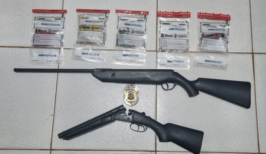 Polícia Civil apreende armas e munições em operação contra grilagem de terras na zona rural de Rio Sono