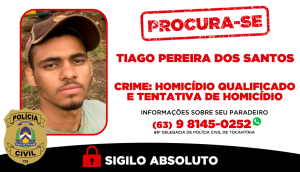 Polícia Civil busca pai e filho suspeitos de homicídio em Tocantínia; denúncias podem ser feitas anonimamente