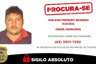 Condenado a 21 anos por matar jovem que tentou separar briga em São Miguel do Tocantins continua foragido