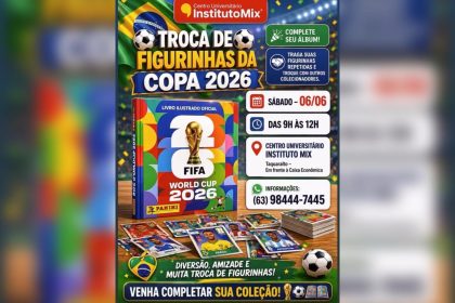 Instituto Mix promove evento de troca de figurinhas da Copa do Mundo 2026 neste sábado em Taquaralto