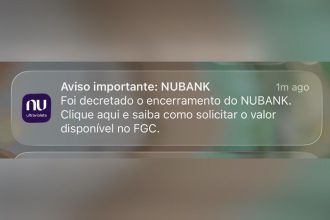 Nubank envia mensagem anunciando fim das operações; banco desmente comunicado e afirma que houve erro operacional