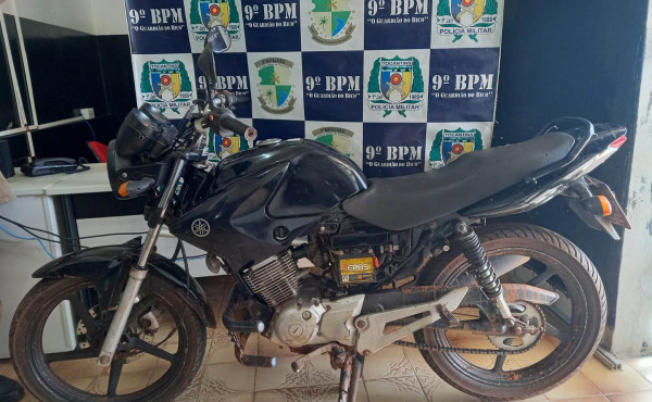 Em São Bento, PM prende homem por receptação de motocicleta furtada/roubada no estado do Maranhão