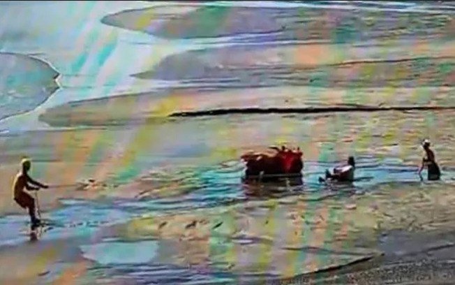 VÍDEO: Bombeiro resgata mulher que atolou na praia de Balneário Camburiú-SC